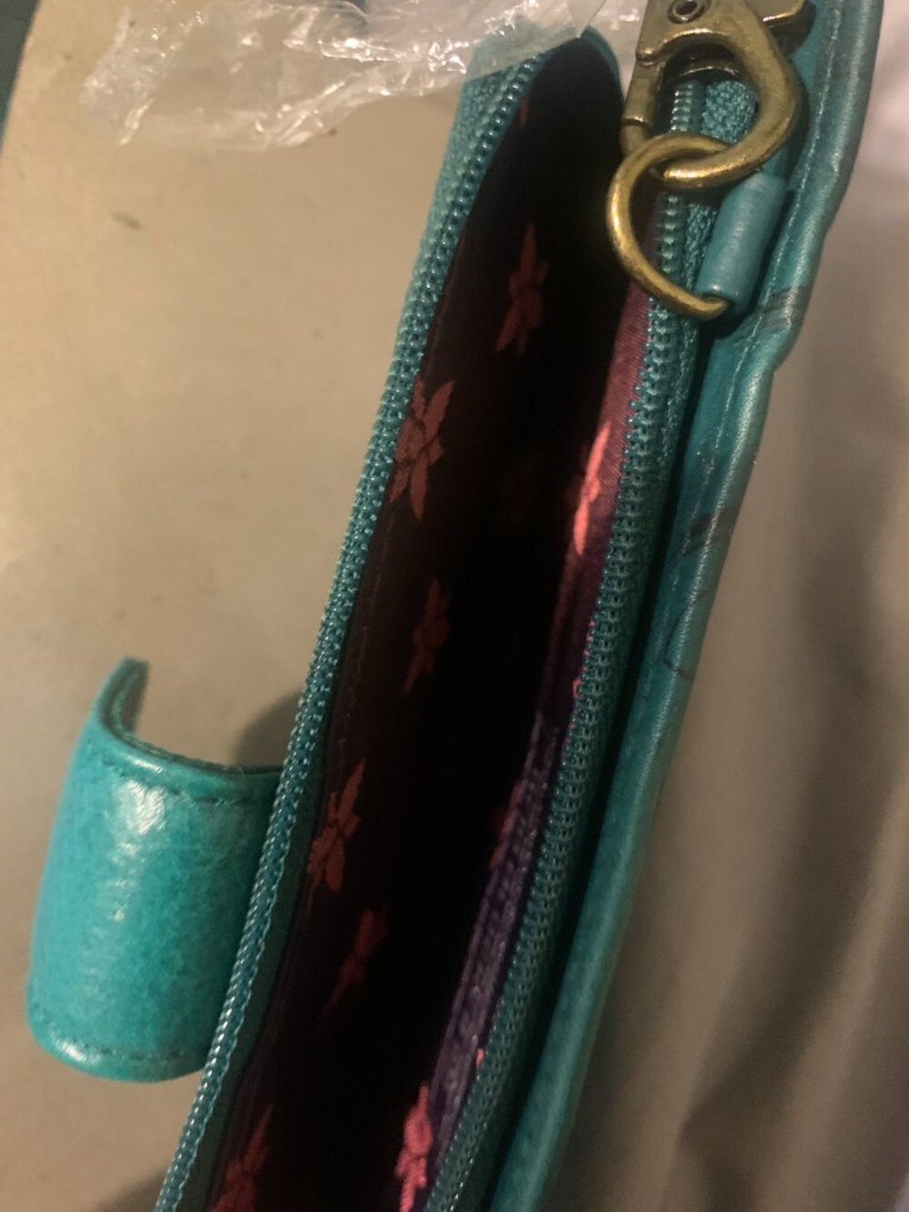 NIB Anuschka Leather Giraffe Double Compartment Crossbody Wallet - Picture 12 of 14